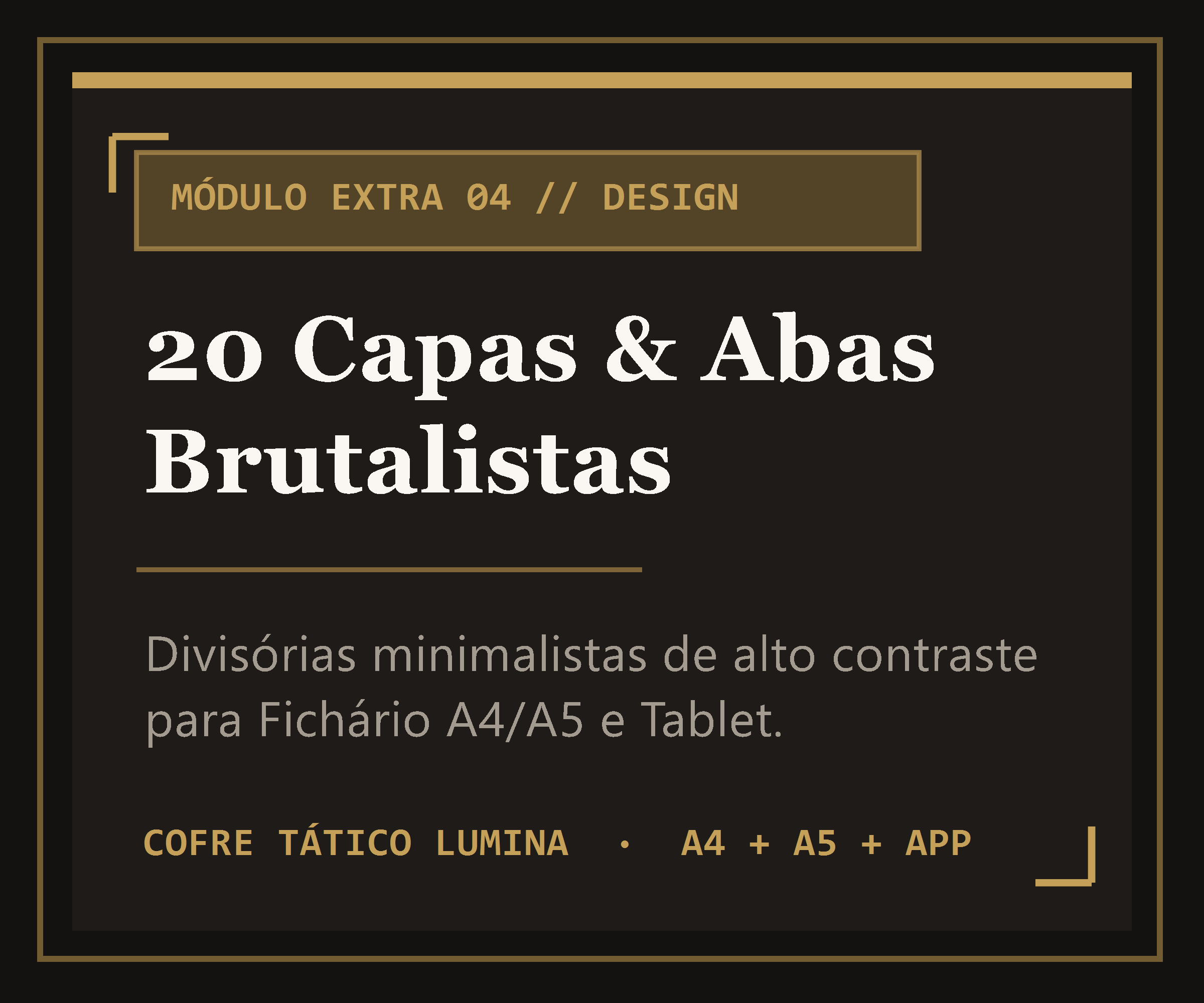 Pack de Capas & Divisórias Brutalistas
