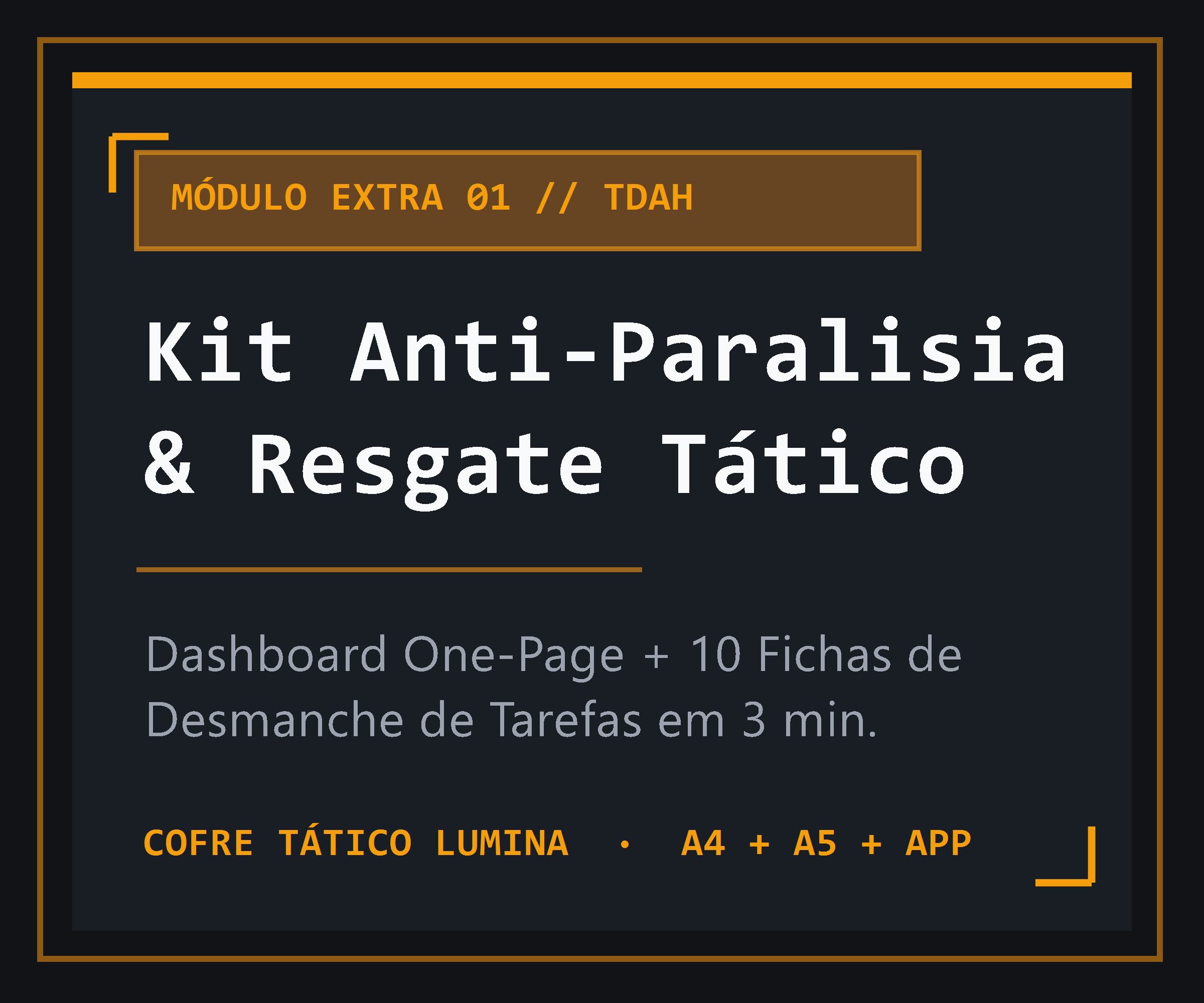 Kit TDAH & Paralisia de Execução